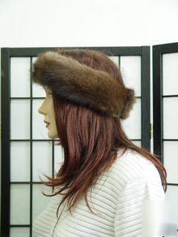 New $ fisher fur headband hat women sz. 23.5