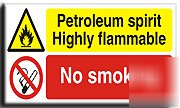 Petrol-no smoke sign-adh.vinyl-600X350MM(mu-028-au)