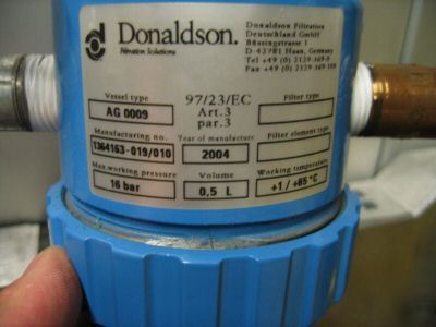 Donaldson ultrafilter ultrapac 2000 heatless adsorption