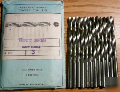 12PC jobber length #3 hss drill - yugoslavia