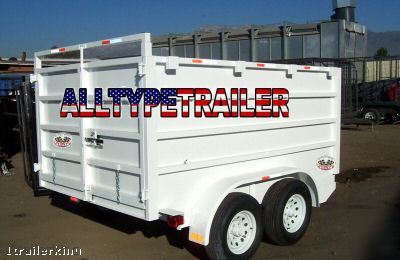 2008 enclosed box utility cargo landscape dump trailer