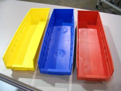 8020 shelf bin 23.625 x 6.625 x 4 yellow 2593 y