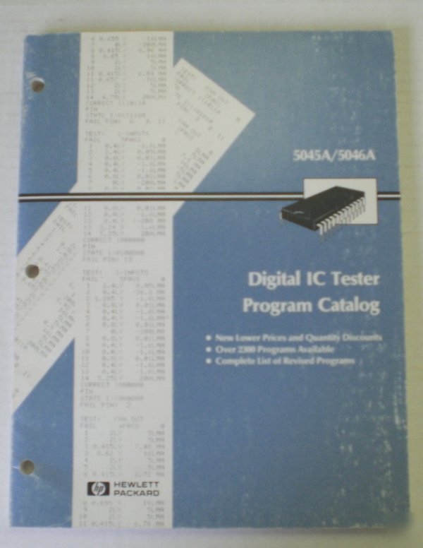 Hp digital ic tester program catalog Â©october 1982