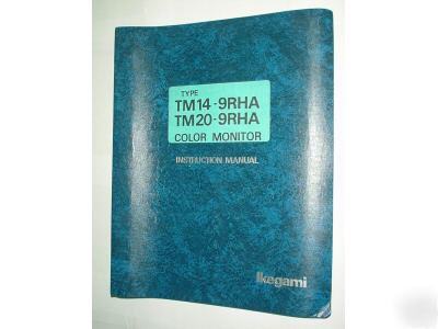 Ikegami TM14/20-9RHA broadcast monitor service manual