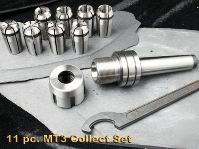 MT3 collet set 10 pc milling machinist bridgeport