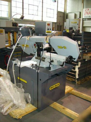 New hyd-mech pivot style double mitering bandsaw dm-10