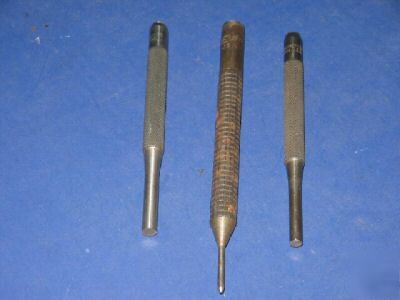 Starrett hole punch (2) meyhew punch (1)vintage 