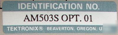 Tektronix TM502A opt 01 w/ 503B current probe amplifier