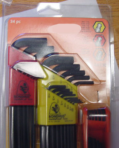 34 pc ball driver l-wrench triple pack