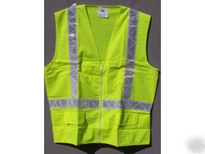 36 ea class ii 2 ansi osha traffic safety vest lime 4X