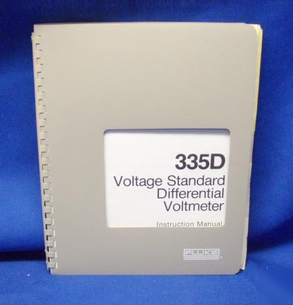 Fluke 335D voltmeter instruction manual w/schematics