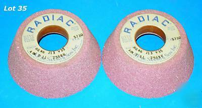 New radiac 4X1-1/2X1-1/4 46 grit type 11 wheels 2LOT