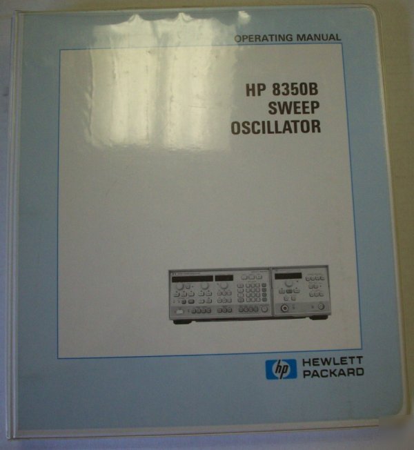 Hp 8350B sweep oscillator operating manual - $5 ship 
