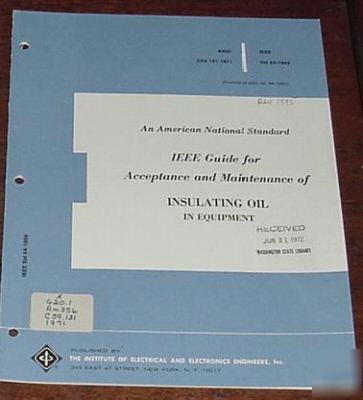 Ieee accept & maintenance, insulating oil in equipment