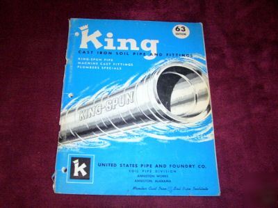 1963 vintage king united states pipe & foundry catalog