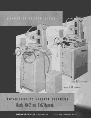 Boyar-schultz 6X12 & 6X12 hydraulic grinder manual