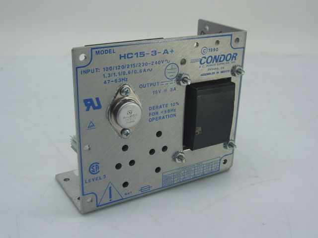 Condor HC15-3-a+ power supply 15 volt 3 amp