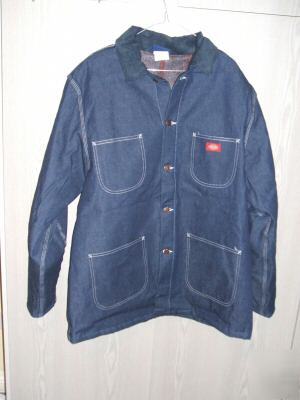 Dickies blanket lined denim coat jacket xl