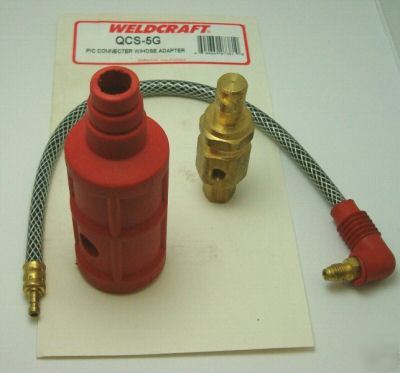 Weldcraft qcs-5G connector wtih hose adapter tig