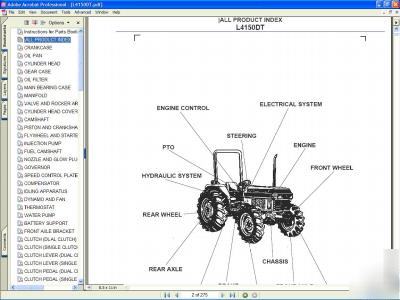 Kubota L41500DT 4X4 tractor parts manual