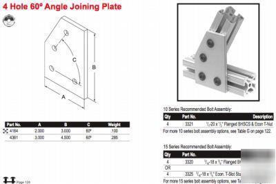 2(#4361)4-hole 60DEG ang joining platesâ€“8020(80/20 inc