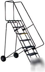 New all 11-step fold-n-store rolling warehouse ladder