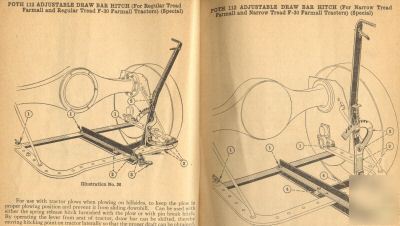 1930's i.h. 2,3,4, btm.,tractor plow manual,f-30,10-20