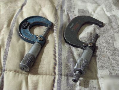 2 vintage micrometers-outside-used