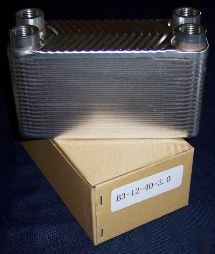 Brazed 40 plate stainless steel heat exchanger