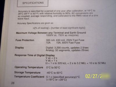 Fluke 77 series ii multimeter complete