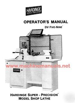  hardinge dv, dsm, vbs maintenance 60 more hdng manuals