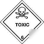 Toxic hazard warning sticker 