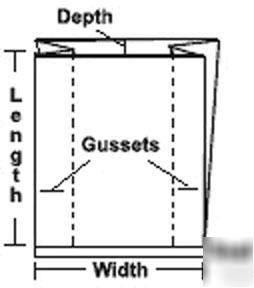 1000 - 8X4X15 .75 mil clear gusseted poly bags