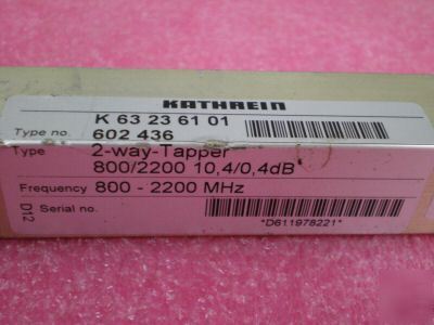 2 way splitter/tapper 800-2200 mhz 10.4/0.4DB 500W
