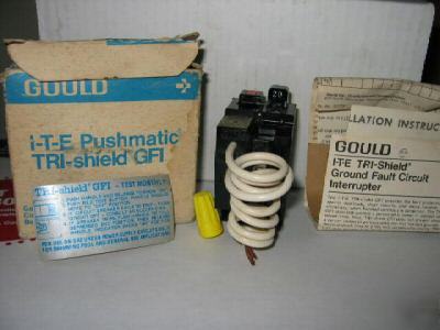 New pushmatic gfci breaker 20AMP gould P120GF new