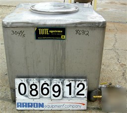 Used: tote bin, stainless steel, approximately 41