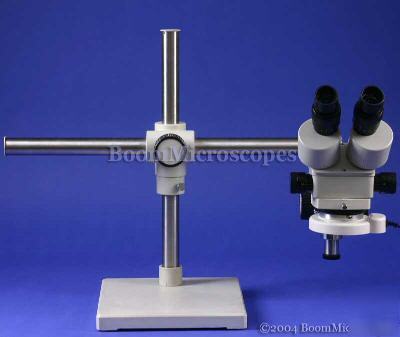 Headrest 3.5-45X zoom stereo binocular boom microscope