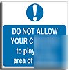 No children to playsign-a.vinyl-300X300MM(ma-104-al)