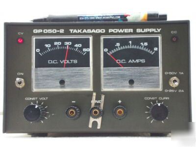 Takasago GP050-s power supply 0-50V, 0-25V