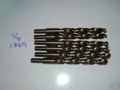 New 6 1/2 x 3/8 sh force 5 hd jobber drill bits hss