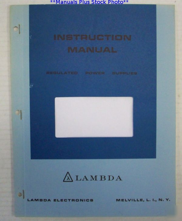 Lambda lmov-1/lmov- op/service manual - $5 shipping 