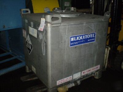 Liquitote 350 gal stainless steel liquid tote- dot app