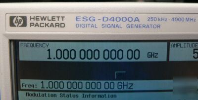 Agilent hp E4433A rf signal generator, 250 khz to 4 ghz