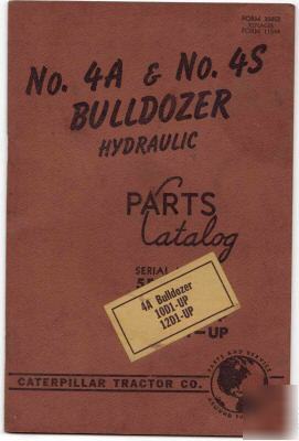 Caterpillar tractor bulldozer parts catalog 1954