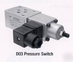 Hydraulic pressure switch 500-3600 psi pressure range