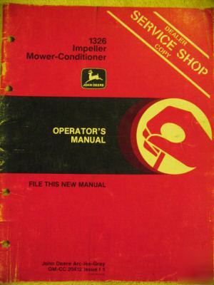 John deere 1326 impeller mower conditioner ops manual