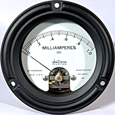 New 1 milliamp dc panel meter 1 ma ammeter milliamperes 