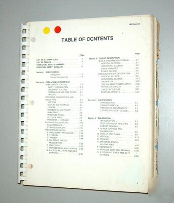 Tektronix tek 466 oscilloscope original service manual