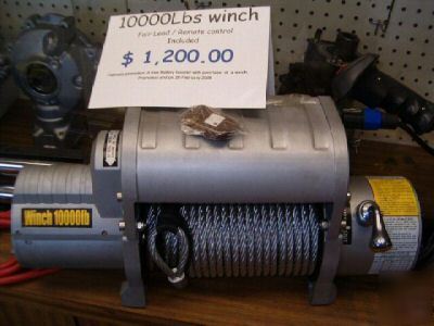 Winch 10000 lb remote control./cable/fairlead eko