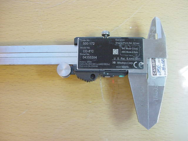 Mitutoyo 500-172 absolute digimatic digital caliper 0-8